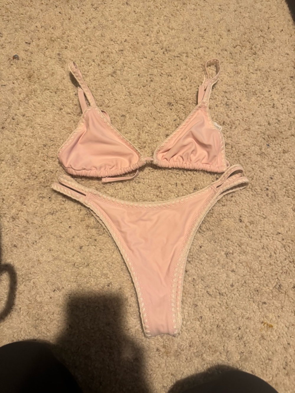 Hollister Light Pink Triangle Bikini Set
